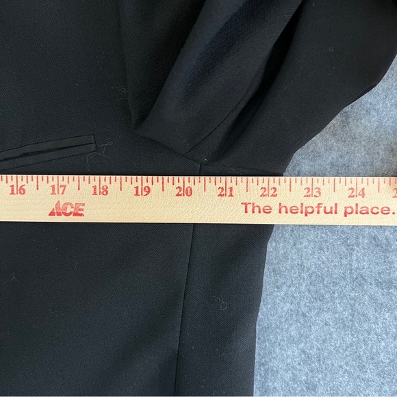 DEMETRIOS UOMO 100% Wool Mens Tuxedo Jacket Blazer Velvet Lapel Black Size 42R - Picture 9 of 12